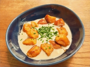 Miniature Gnocchis de patates douces au gorgonzola